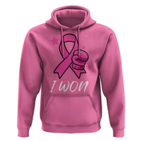 Pink Ribbon Hoodie I Won Breast Cancer Awareness - Wonder Print Shop