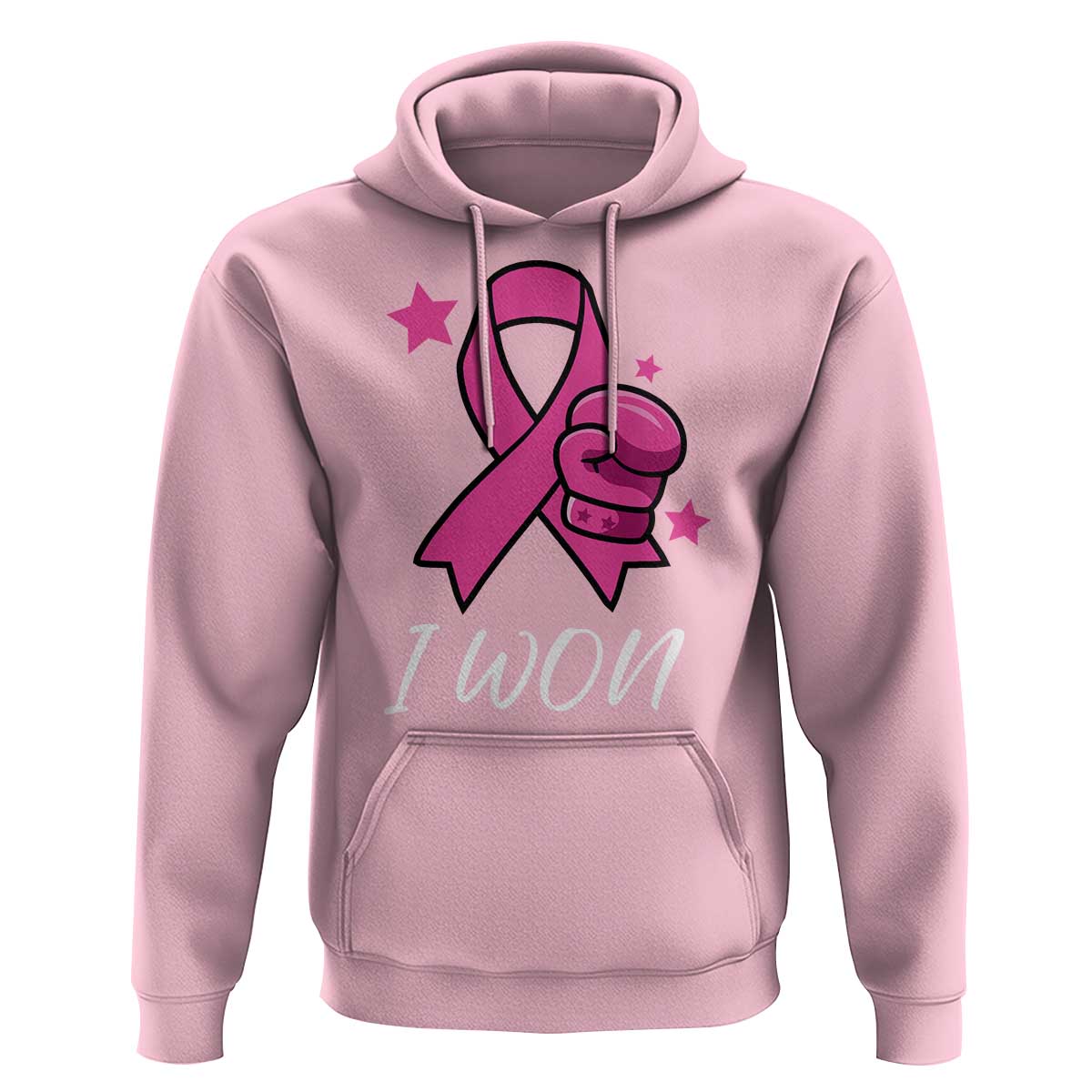 Pink Ribbon Hoodie I Won Breast Cancer Awareness - Wonder Print Shop