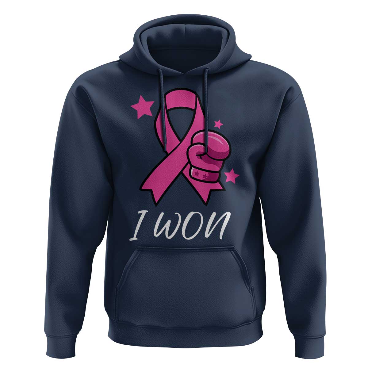 Pink Ribbon Hoodie I Won Breast Cancer Awareness - Wonder Print Shop
