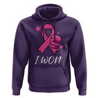 Pink Ribbon Hoodie I Won Breast Cancer Awareness - Wonder Print Shop