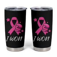 Pink Ribbon Tumbler Cup I Won Breast Cancer Awareness - Wonder Print Shop