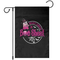 Breast Cancer Is Boo Sheet Garden Flag October Ghost Pink Ribbon - Wonder Print Shop