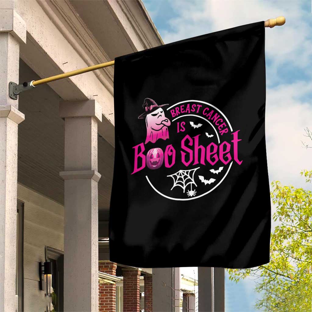 Breast Cancer Is Boo Sheet Garden Flag October Ghost Pink Ribbon - Wonder Print Shop