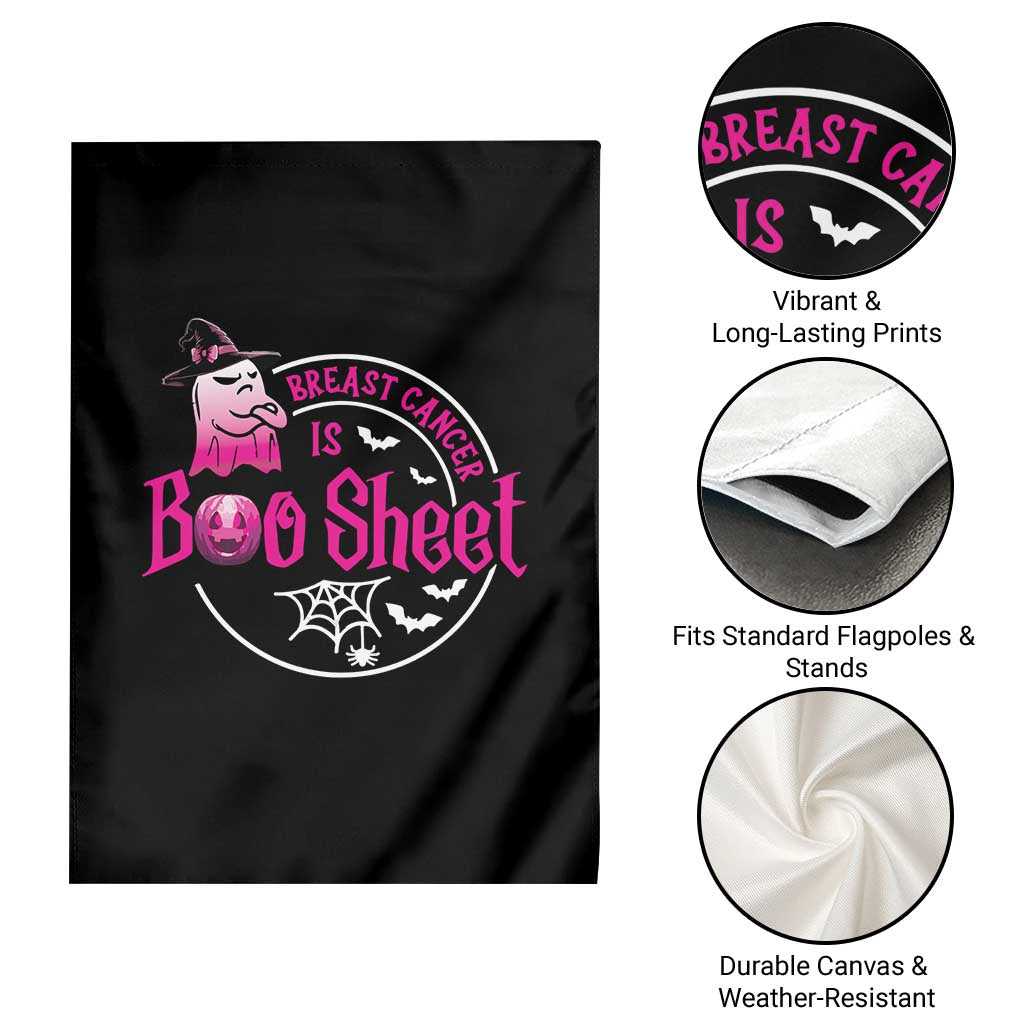 Breast Cancer Is Boo Sheet Garden Flag October Ghost Pink Ribbon - Wonder Print Shop