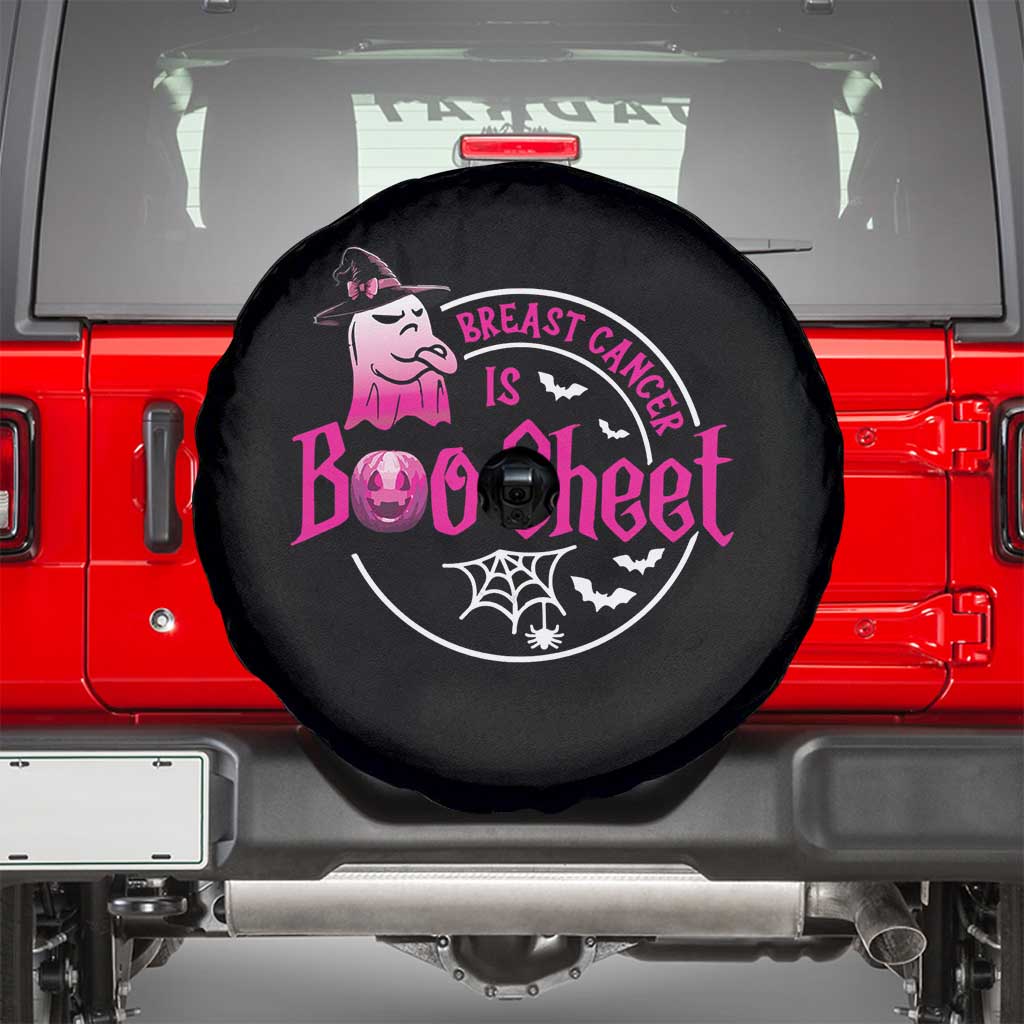 Breast Cancer Is Boo Sheet Spare Tire Cover October Ghost Pink Ribbon - Wonder Print Shop