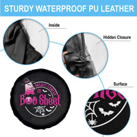 Breast Cancer Is Boo Sheet Spare Tire Cover October Ghost Pink Ribbon - Wonder Print Shop