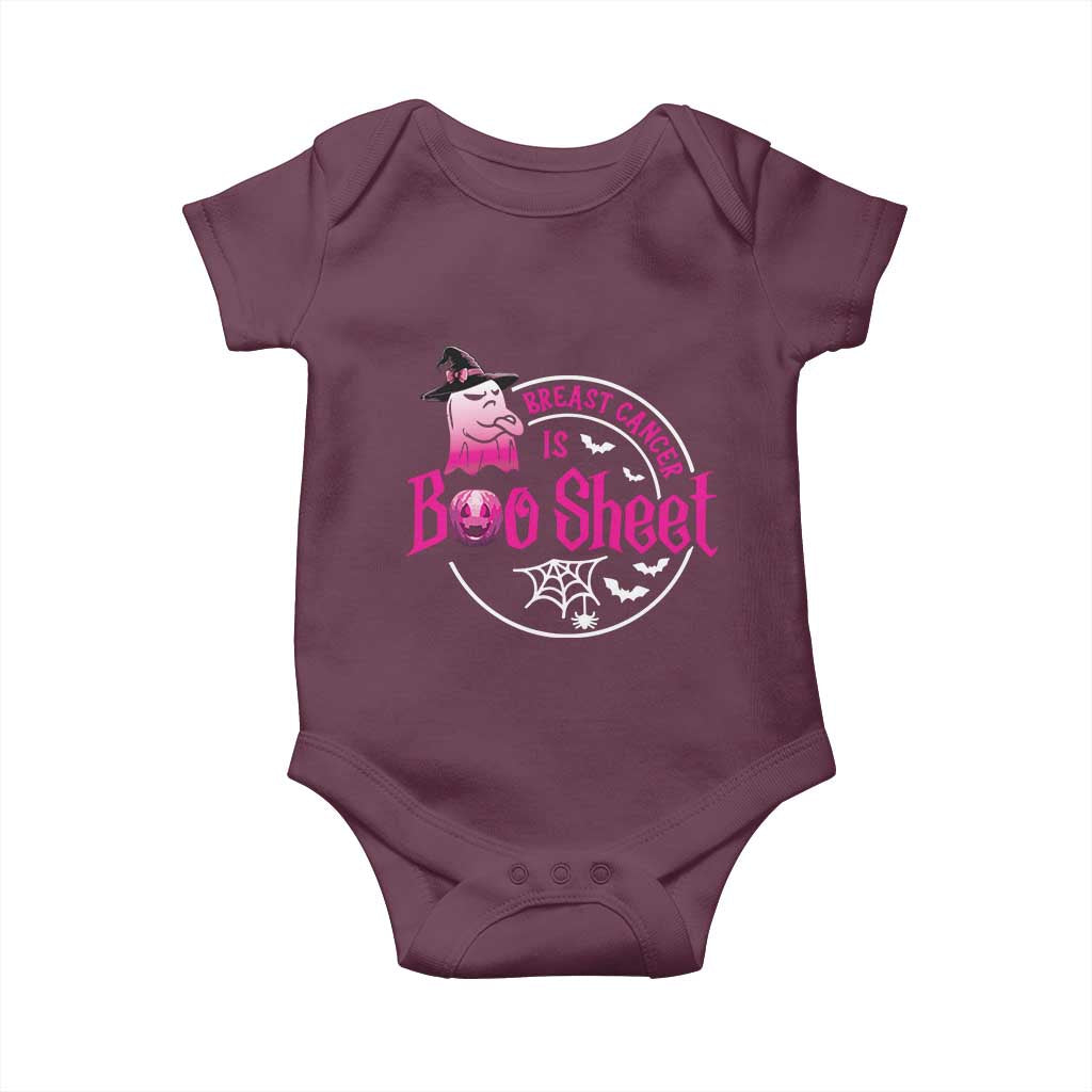 Breast Cancer Is Boo Sheet Baby Onesie October Ghost Pink Ribbon - Wonder Print Shop