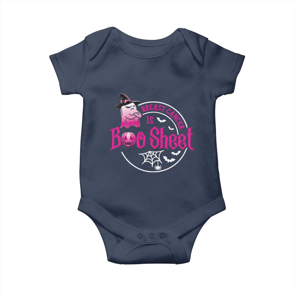 Breast Cancer Is Boo Sheet Baby Onesie October Ghost Pink Ribbon - Wonder Print Shop