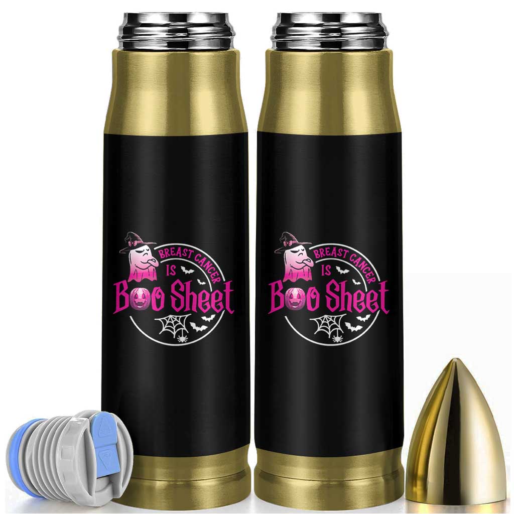 Breast Cancer Is Boo Sheet Bullet Tumbler October Ghost Pink Ribbon - Wonder Print Shop