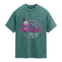 Breast Cancer Is Boo Sheet Washed Cotton T-Shirt October Ghost Pink Ribbon