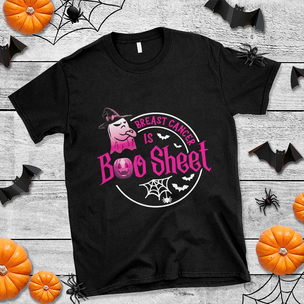 Breast Cancer Is Boo Sheet T Shirt October Ghost Pink Ribbon - Wonder Print Shop