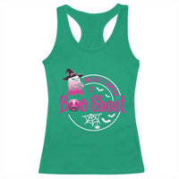 Breast Cancer Is Boo Sheet Racerback Tank Top October Ghost Pink Ribbon - Wonder Print Shop