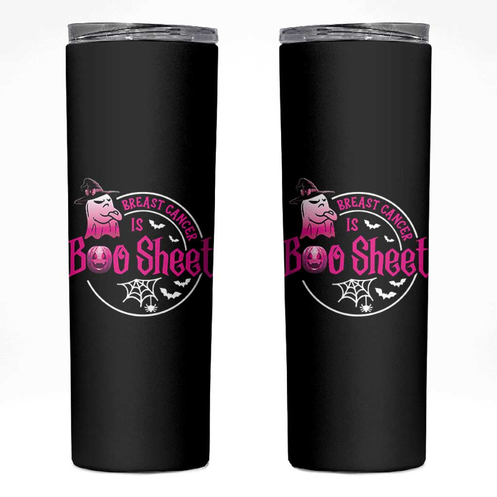 Breast Cancer Is Boo Sheet Skinny Tumbler October Ghost Pink Ribbon - Wonder Print Shop