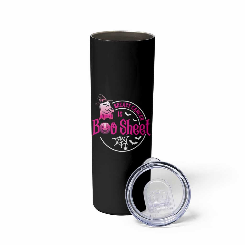Breast Cancer Is Boo Sheet Skinny Tumbler October Ghost Pink Ribbon - Wonder Print Shop