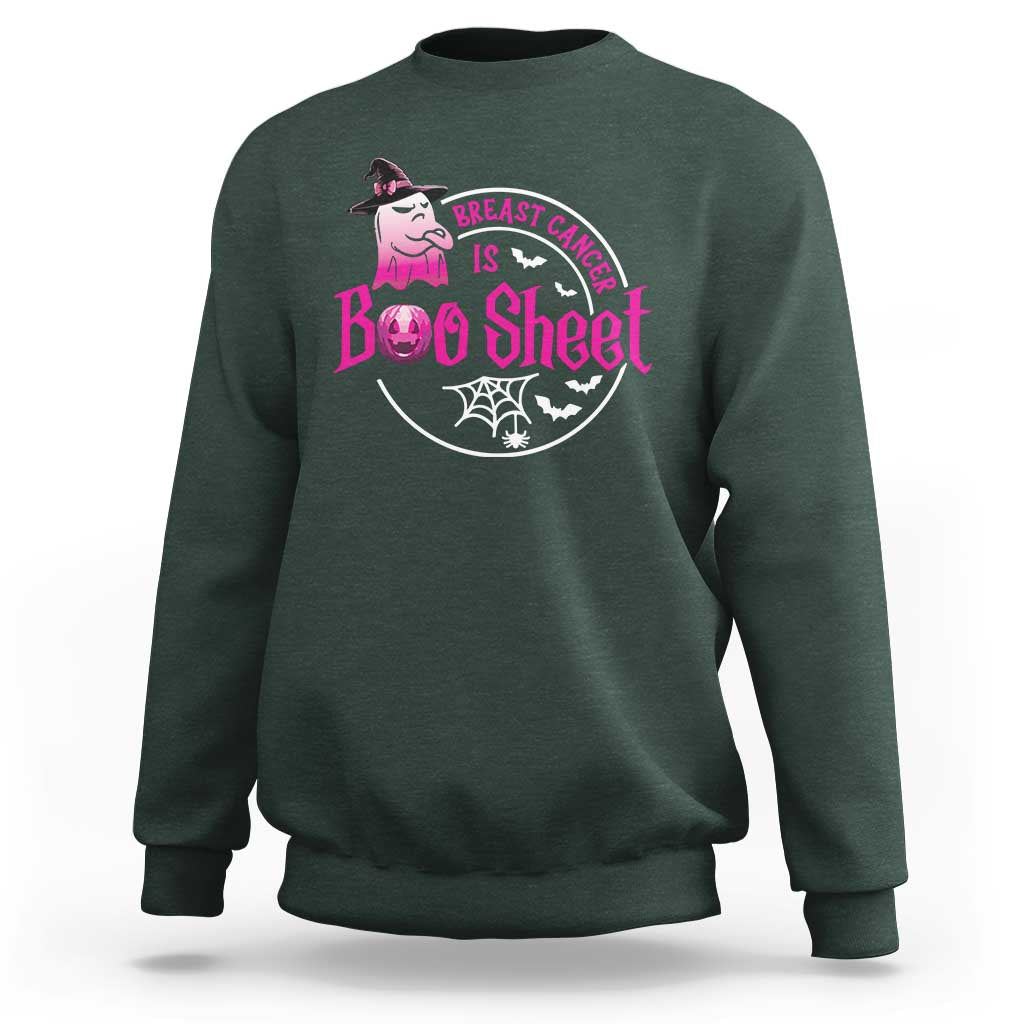 Breast Cancer Is Boo Sheet Sweatshirt October Ghost Pink Ribbon - Wonder Print Shop