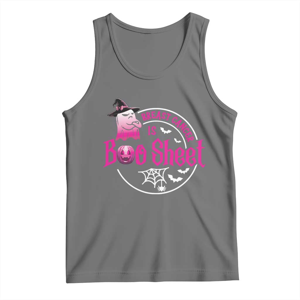 Breast Cancer Is Boo Sheet Tank Top October Ghost Pink Ribbon - Wonder Print Shop