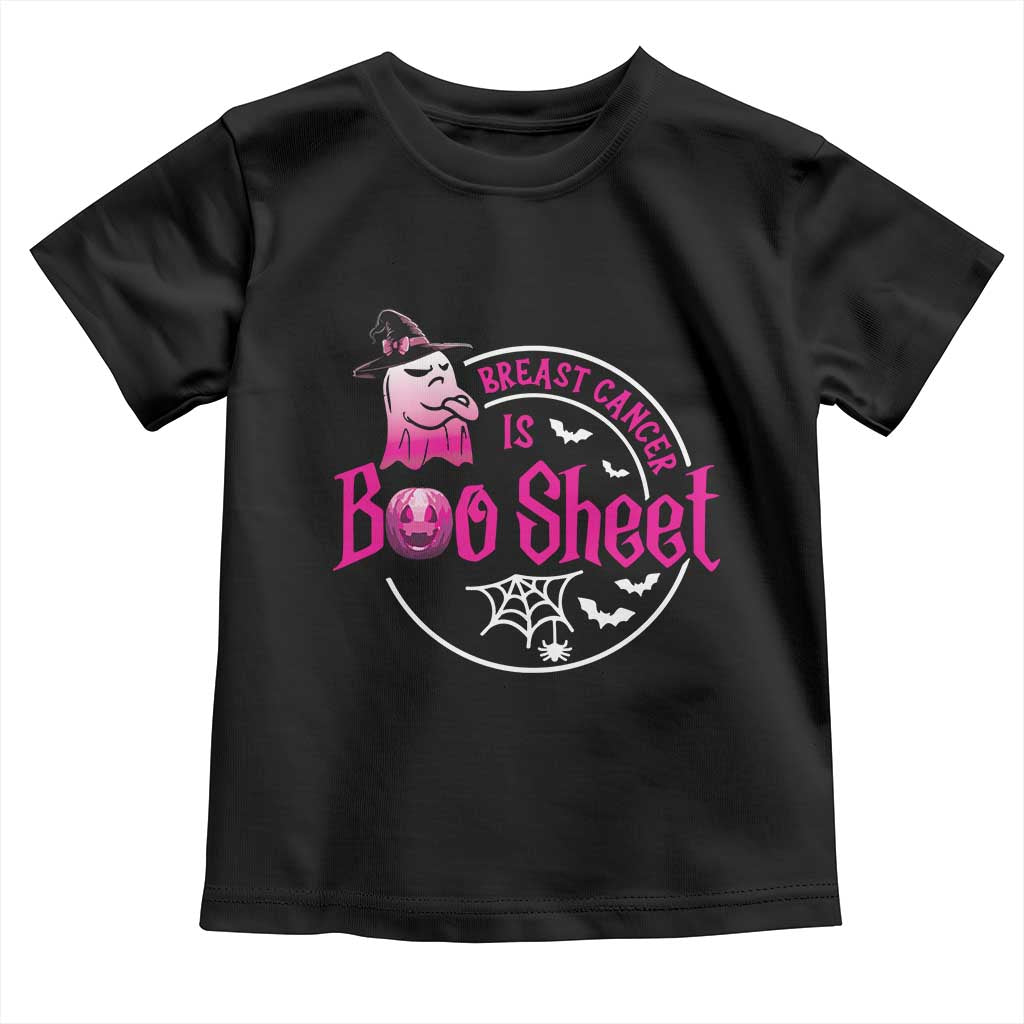 Breast Cancer Is Boo Sheet Toddler T Shirt October Ghost Pink Ribbon - Wonder Print Shop