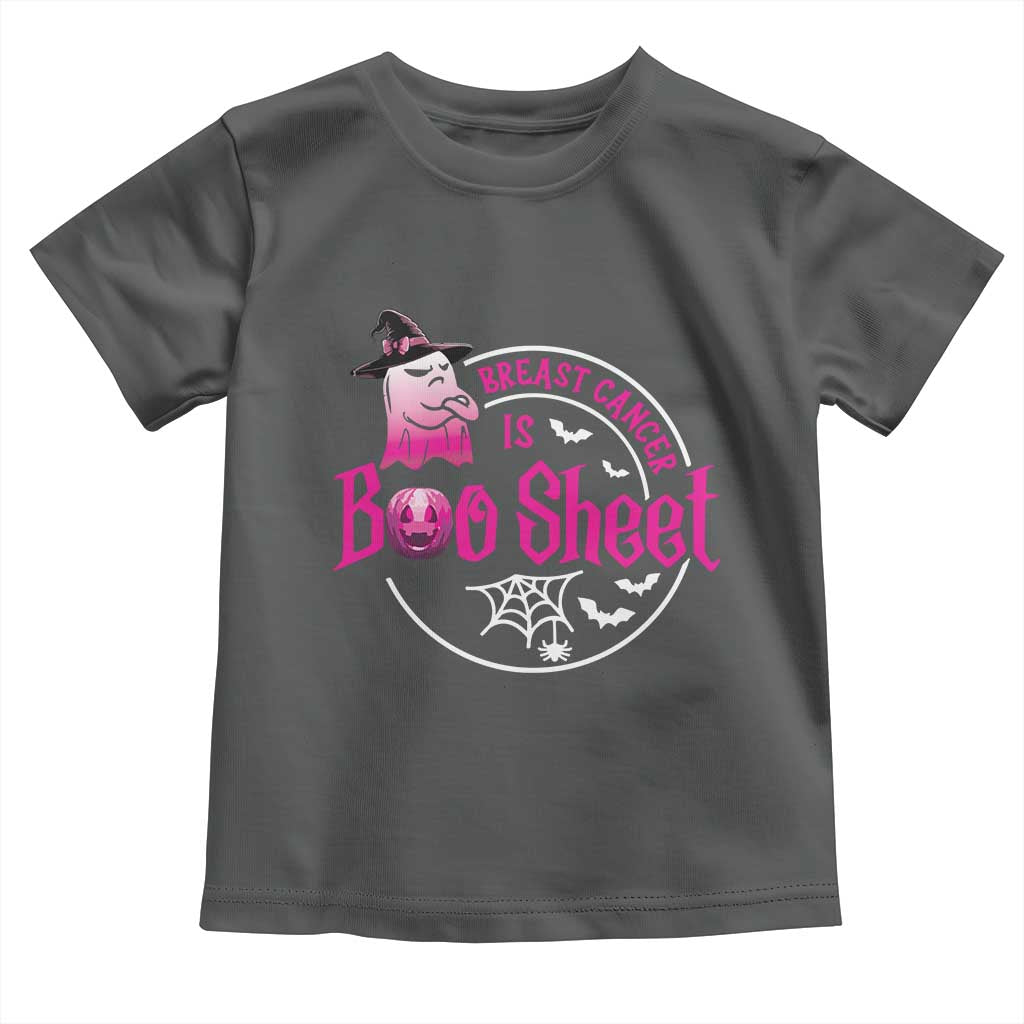Breast Cancer Is Boo Sheet Toddler T Shirt October Ghost Pink Ribbon - Wonder Print Shop