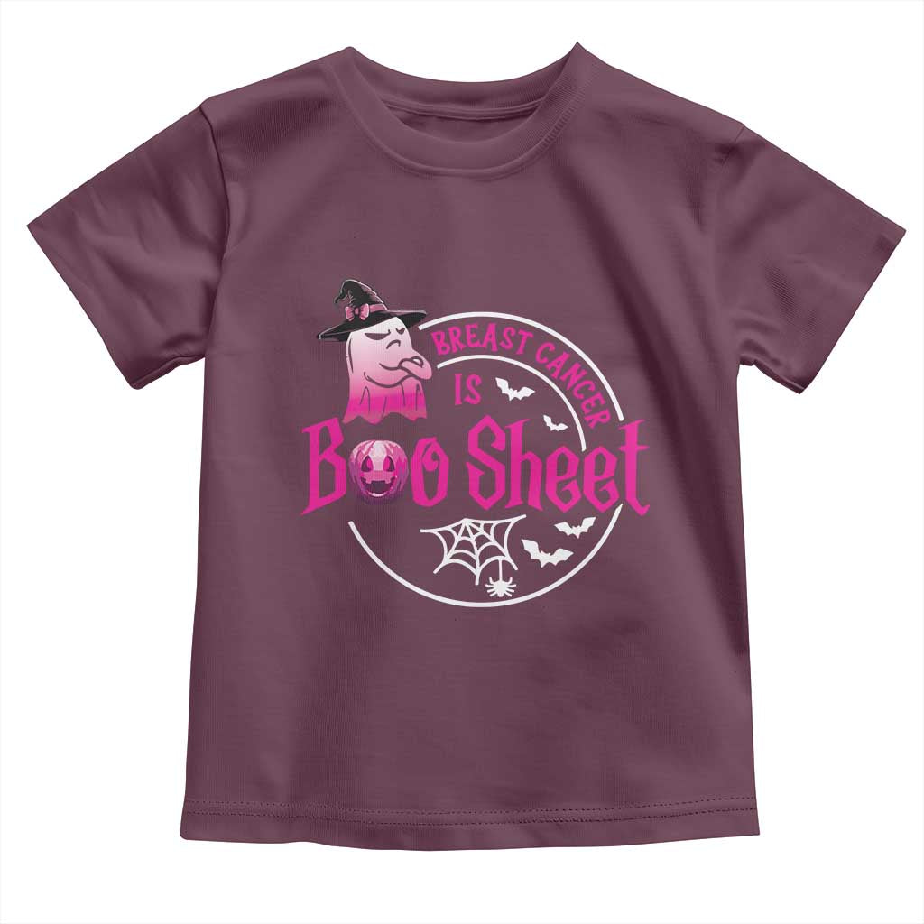 Breast Cancer Is Boo Sheet Toddler T Shirt October Ghost Pink Ribbon - Wonder Print Shop