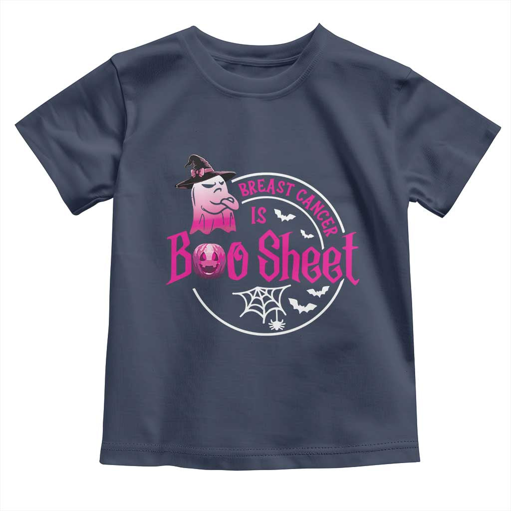 Breast Cancer Is Boo Sheet Toddler T Shirt October Ghost Pink Ribbon - Wonder Print Shop