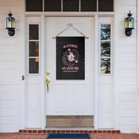 Breast Cancer Halloween Garden Flag In October Ghost Wear Pink Black Cat - Wonder Print Shop