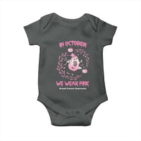 Breast Cancer Halloween Baby Onesie In October Ghost Wear Pink Black Cat - Wonder Print Shop