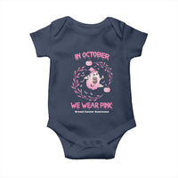 Breast Cancer Halloween Baby Onesie In October Ghost Wear Pink Black Cat - Wonder Print Shop