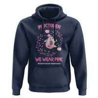 Breast Cancer Halloween Hoodie In October Ghost Wear Pink Black Cat - Wonder Print Shop