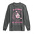 Breast Cancer Halloween Long Sleeve Shirt In October Ghost Wear Pink Black Cat - Wonder Print Shop