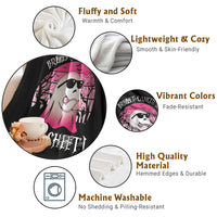Breast Cancer Is Boo Sheet Throw Blanket In October Ghost Wear Pink - Wonder Print Shop