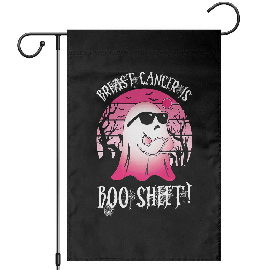 Breast Cancer Is Boo Sheet Garden Flag In October Ghost Wear Pink - Wonder Print Shop