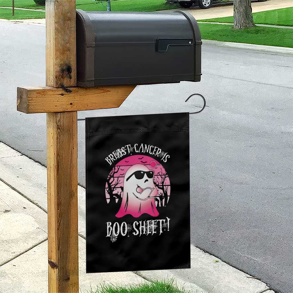 Breast Cancer Is Boo Sheet Garden Flag In October Ghost Wear Pink - Wonder Print Shop