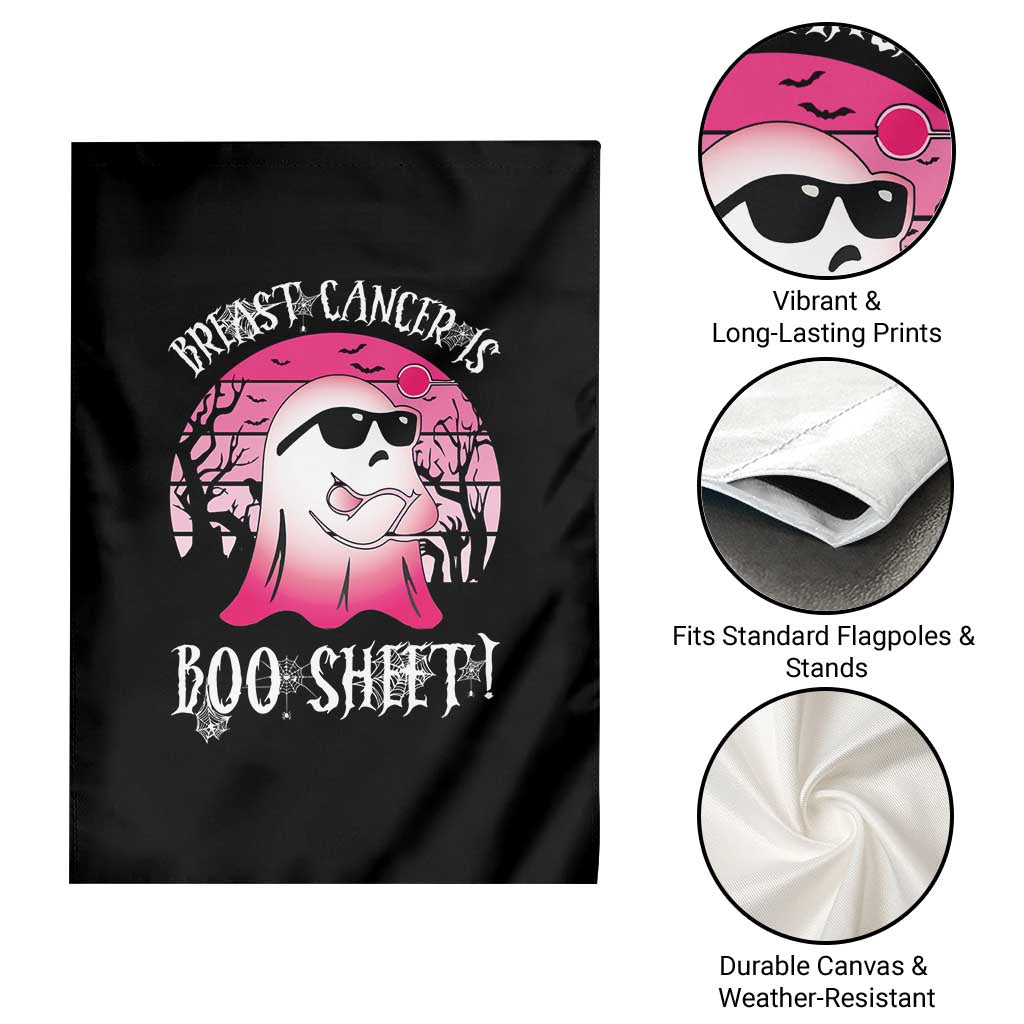Breast Cancer Is Boo Sheet Garden Flag In October Ghost Wear Pink - Wonder Print Shop