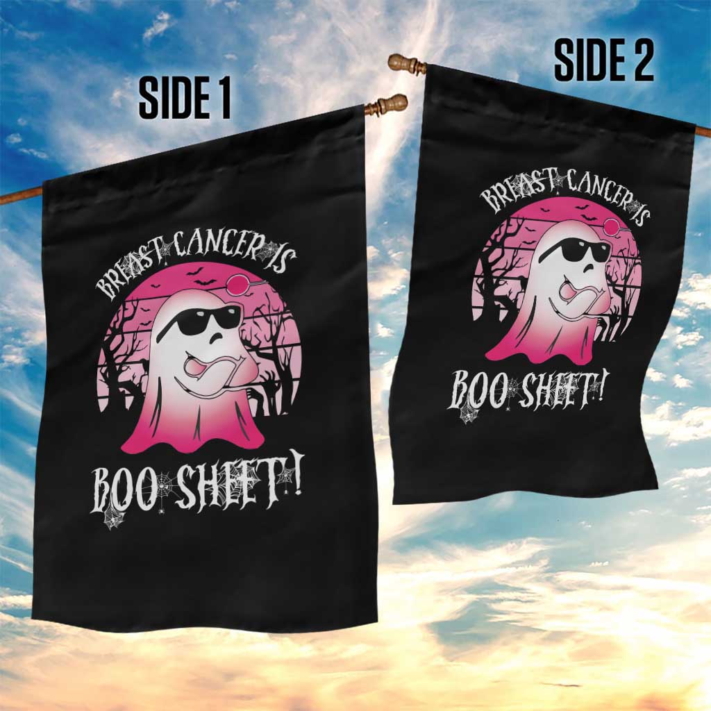 Breast Cancer Is Boo Sheet Garden Flag In October Ghost Wear Pink - Wonder Print Shop