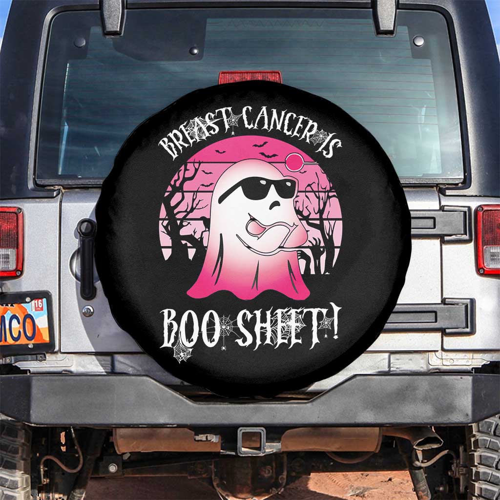 Breast Cancer Is Boo Sheet Spare Tire Cover In October Ghost Wear Pink - Wonder Print Shop