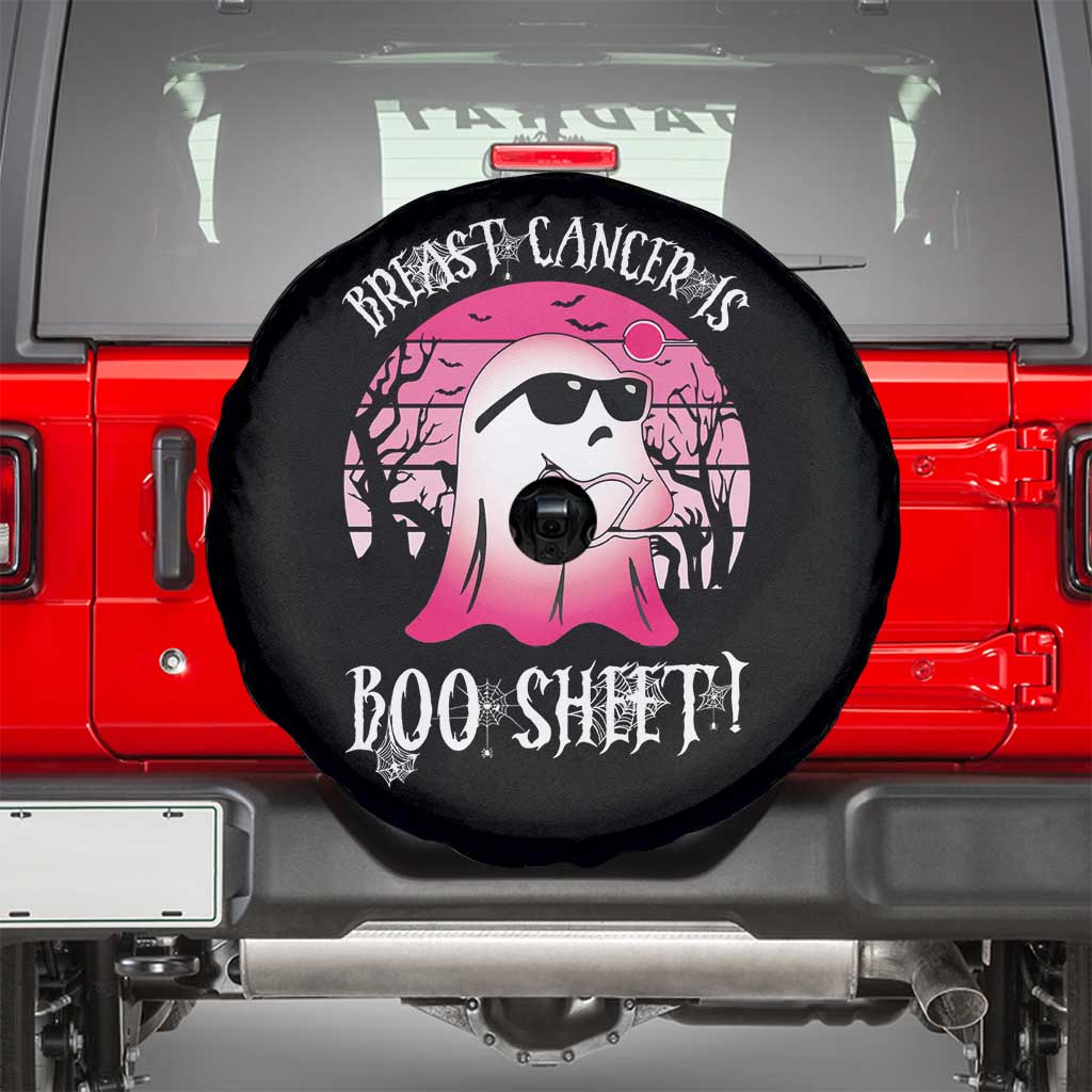 Breast Cancer Is Boo Sheet Spare Tire Cover In October Ghost Wear Pink - Wonder Print Shop