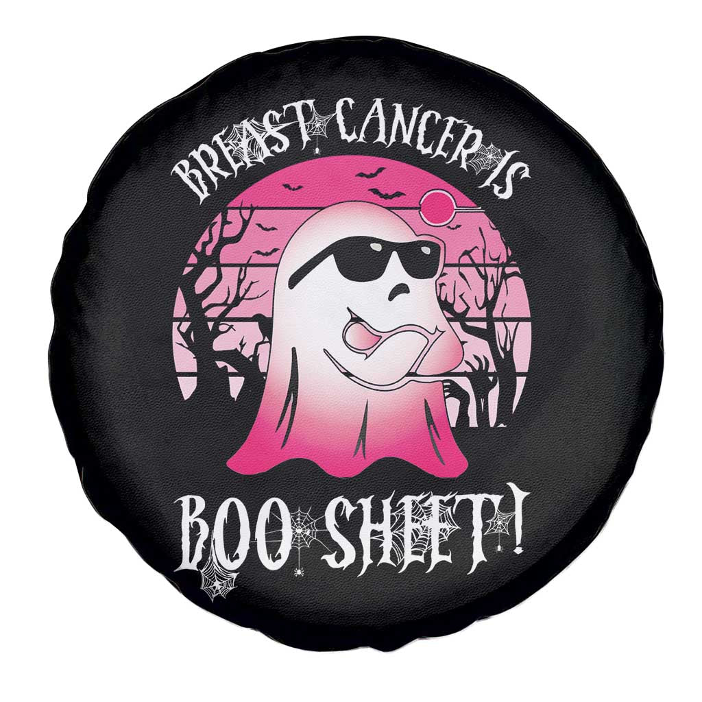 Breast Cancer Is Boo Sheet Spare Tire Cover In October Ghost Wear Pink - Wonder Print Shop