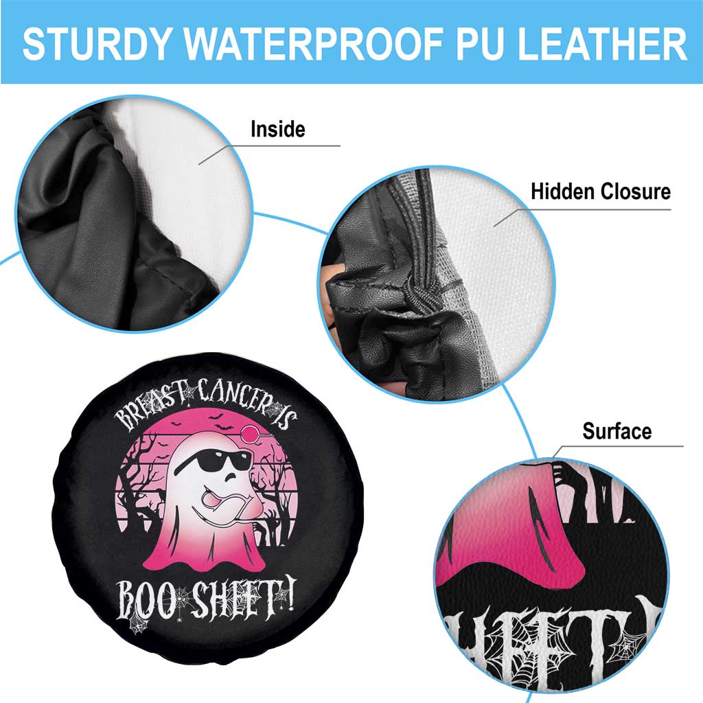 Breast Cancer Is Boo Sheet Spare Tire Cover In October Ghost Wear Pink - Wonder Print Shop