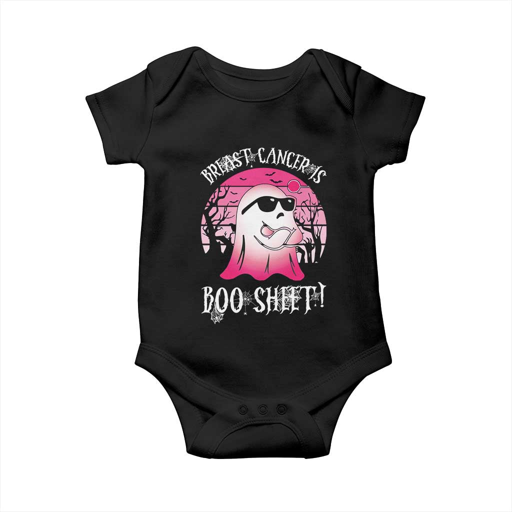 Breast Cancer Is Boo Sheet Baby Onesie In October Ghost Wear Pink - Wonder Print Shop