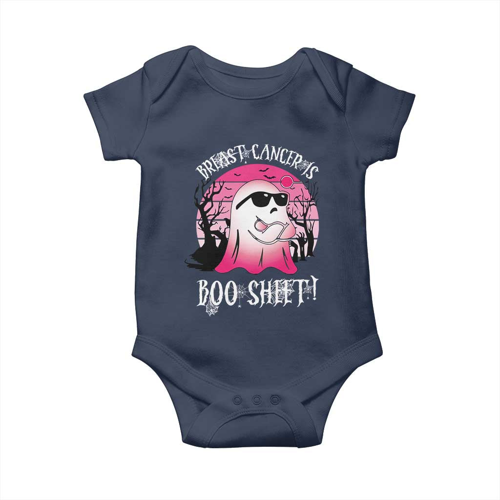 Breast Cancer Is Boo Sheet Baby Onesie In October Ghost Wear Pink - Wonder Print Shop