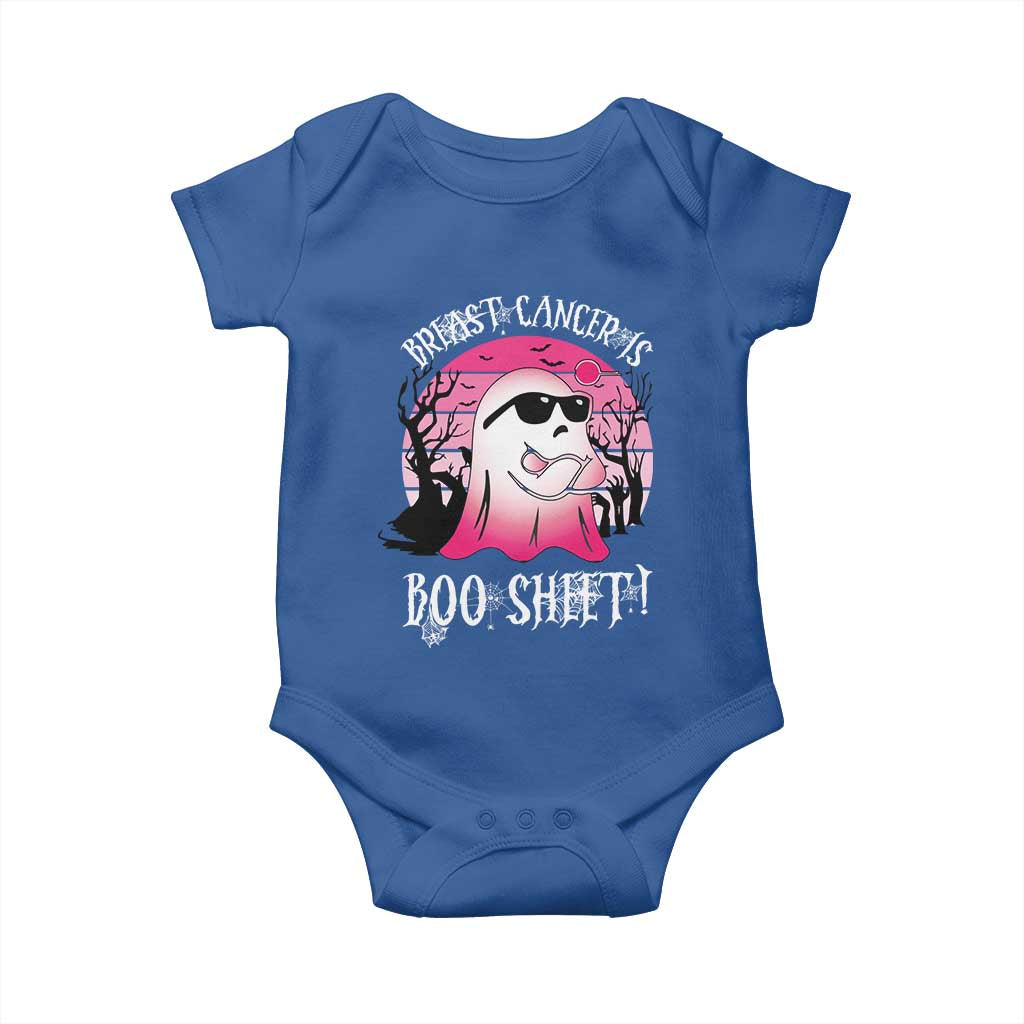 Breast Cancer Is Boo Sheet Baby Onesie In October Ghost Wear Pink - Wonder Print Shop
