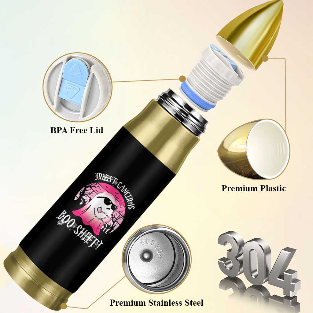 Breast Cancer Is Boo Sheet Bullet Tumbler In October Ghost Wear Pink - Wonder Print Shop