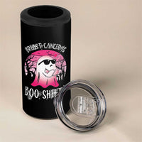 Breast Cancer Is Boo Sheet 4 in 1 Can Cooler Tumbler In October Ghost Wear Pink - Wonder Print Shop