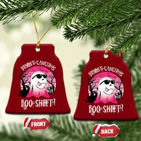Breast Cancer Is Boo Sheet Ceramic Ornament In October Ghost Wear Pink - Wonder Print Shop