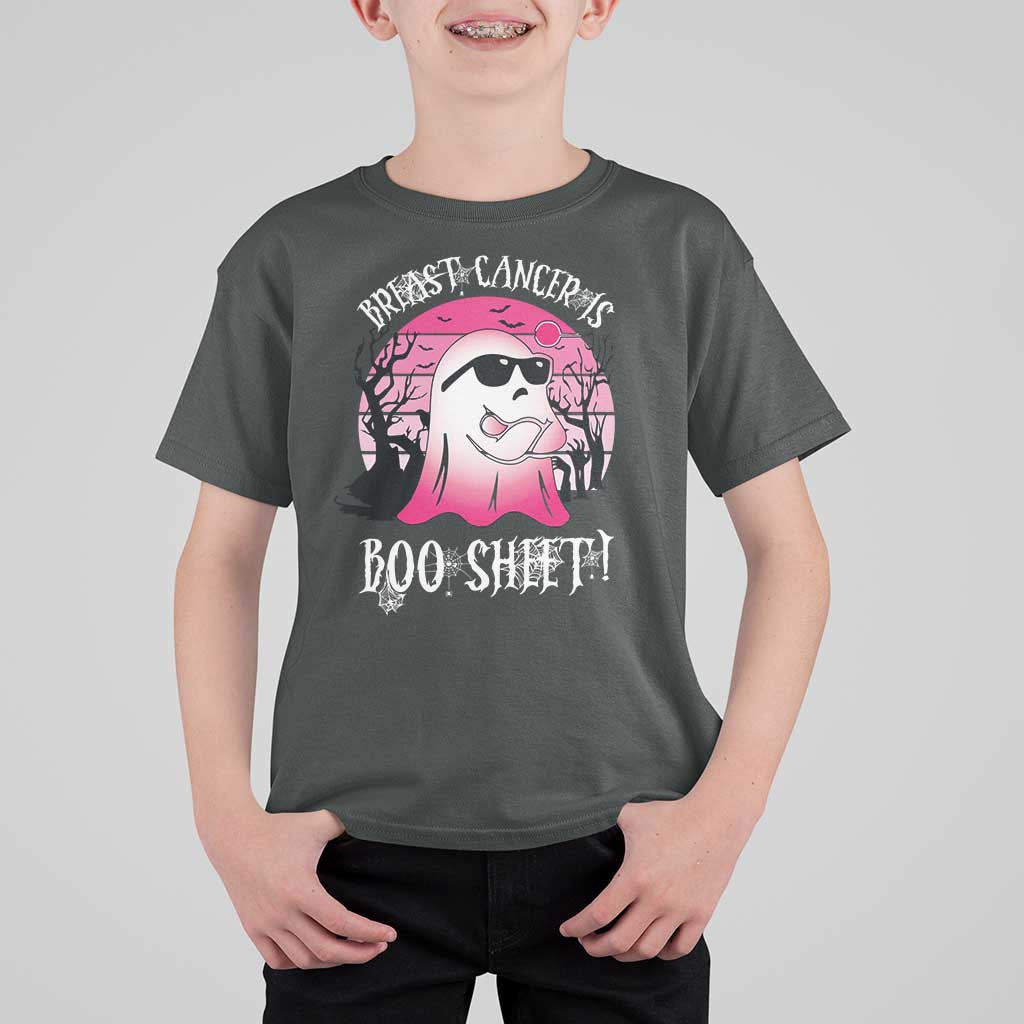 Breast Cancer Is Boo Sheet T Shirt For Kid In October Ghost Wear Pink - Wonder Print Shop