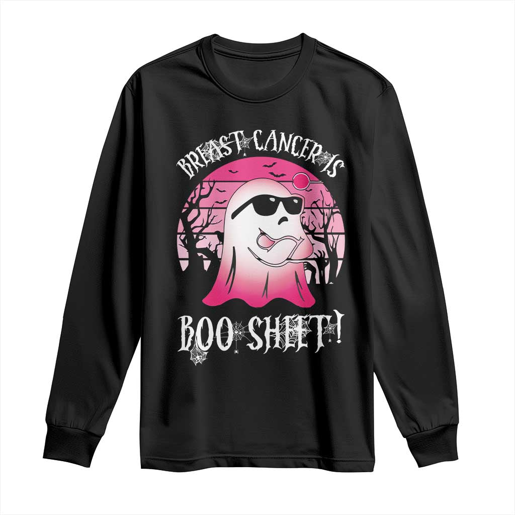 Breast Cancer Is Boo Sheet Long Sleeve Shirt In October Ghost Wear Pink - Wonder Print Shop