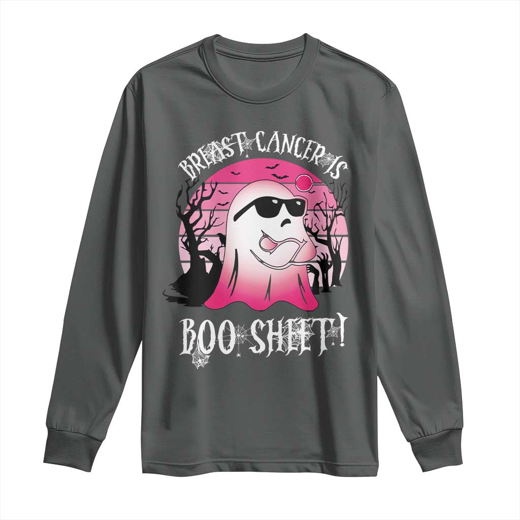 Breast Cancer Is Boo Sheet Long Sleeve Shirt In October Ghost Wear Pink - Wonder Print Shop