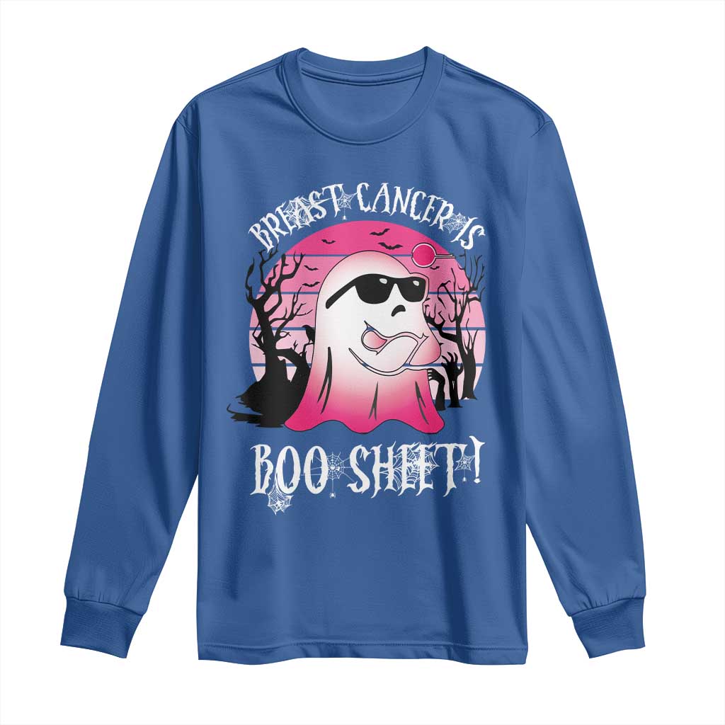 Breast Cancer Is Boo Sheet Long Sleeve Shirt In October Ghost Wear Pink - Wonder Print Shop