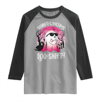 Breast Cancer Is Boo Sheet Raglan Shirt In October Ghost Wear Pink - Wonder Print Shop