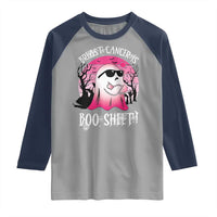 Breast Cancer Is Boo Sheet Raglan Shirt In October Ghost Wear Pink - Wonder Print Shop